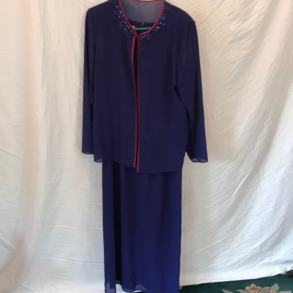 Purple dress with matching jacket